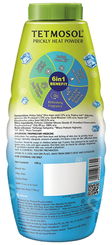 Tetmosol Prickly Heat Menthol Powder 150Gm